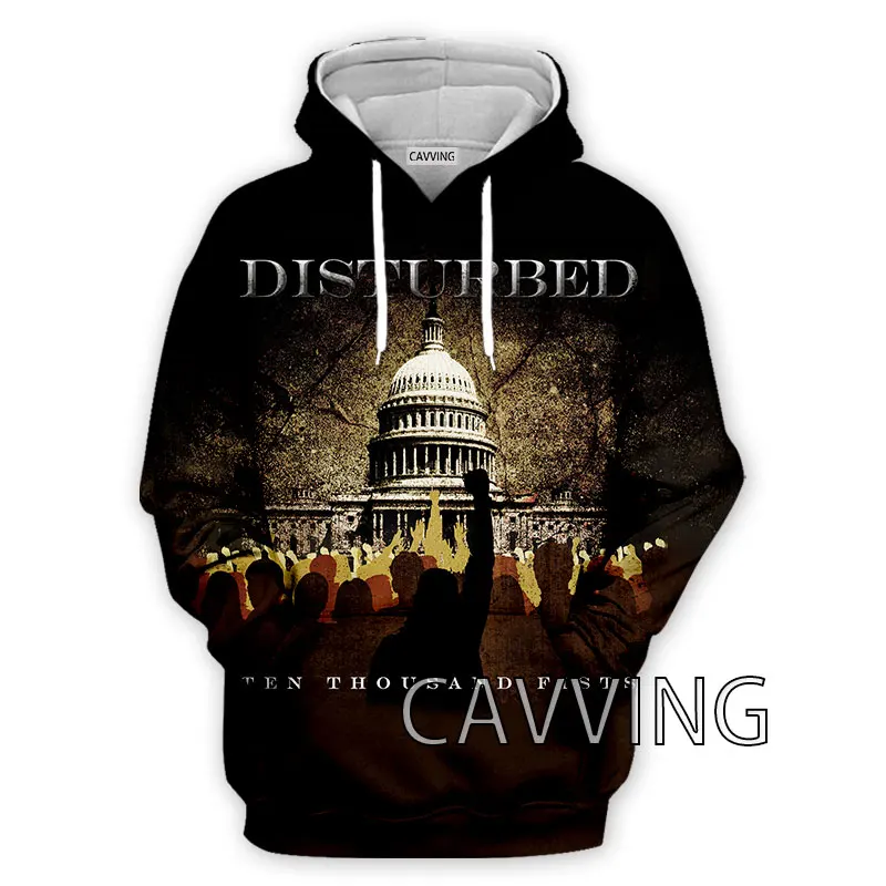 CAVVING 3D Printed  Disturbed  Rock Band  Hoodies Hooded Sweatshirts Harajuku Hoodie Sweatshirts Tops Clothing for Women/men