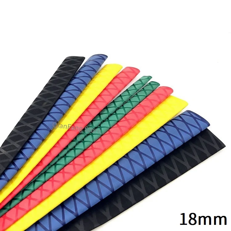 1M 18mm Anti Slip Heat Shrink Tube for Fishing Rod Bicycle Wrap Electric Insulation Nonskid Waterproof Handle Racket Grip Sleeve