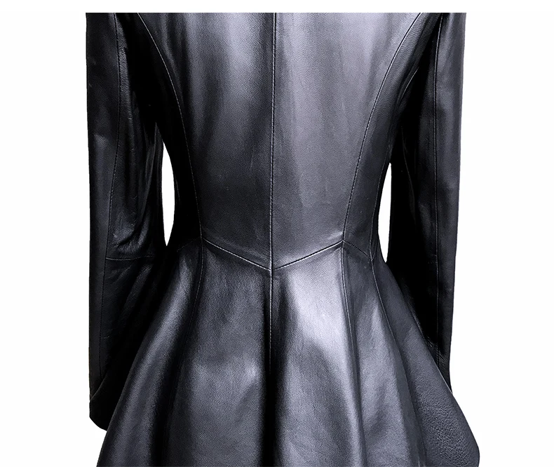 Lautaro Autumn Black Slim Soft Pu Leather Jacket Women Deep V Neck Long Puff Sleeve Elegant Luxury Skirted Blazer Fashion 2021