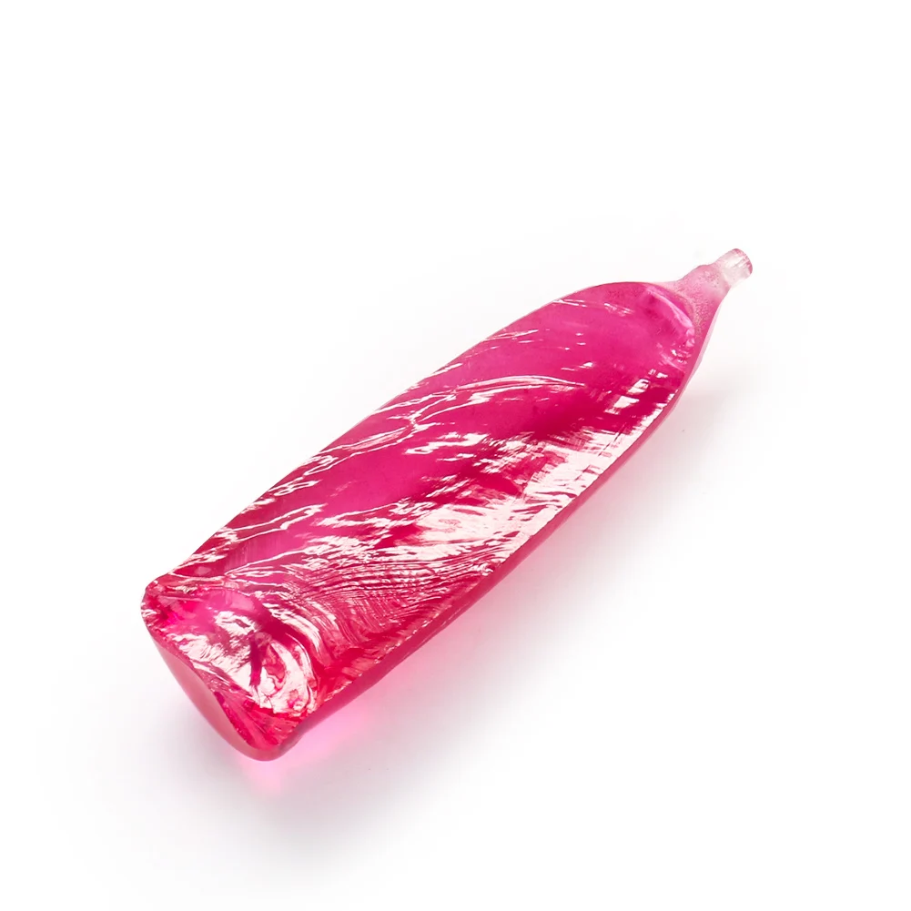 Synthetic 3# Red Rose Color Corundum Rough Raw Material Gem Stone Uncut Laboratory Ruby for Jewelry Making Ring Face Bare Stone