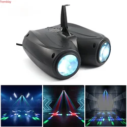 Lampe Disco à Double tête Led colorée, projecteur de fête DJ, éclairage d'effet de scène pour divertissement à domicile, 128/64Led