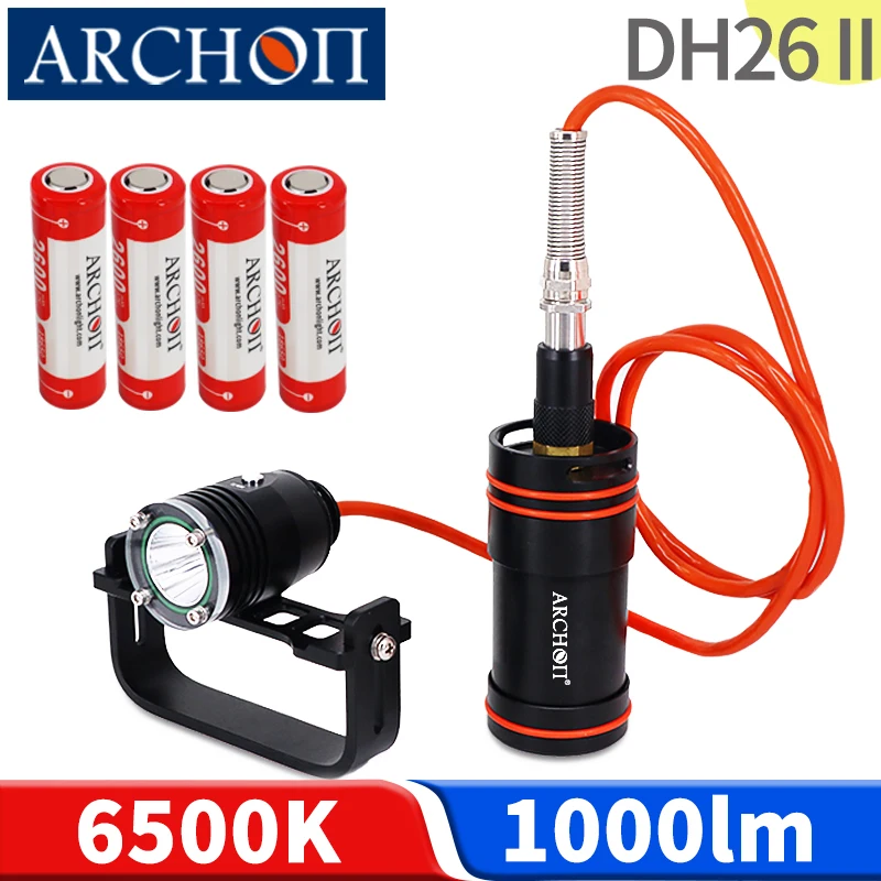 

DH26 II max 72h diving flashlight diving robot lighting lamp Underwater 100m HD video diving fill light diving photoraphy lights