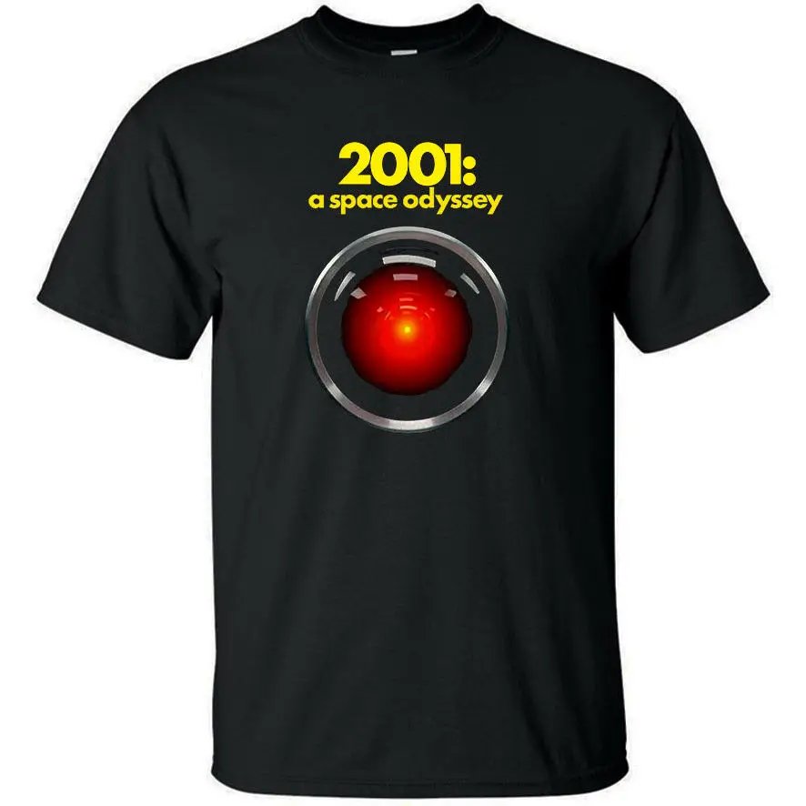 2001: A Space Odyssey Hal Movie Poster T Shirt Black 100% Cotton  2019 Unisex Tee