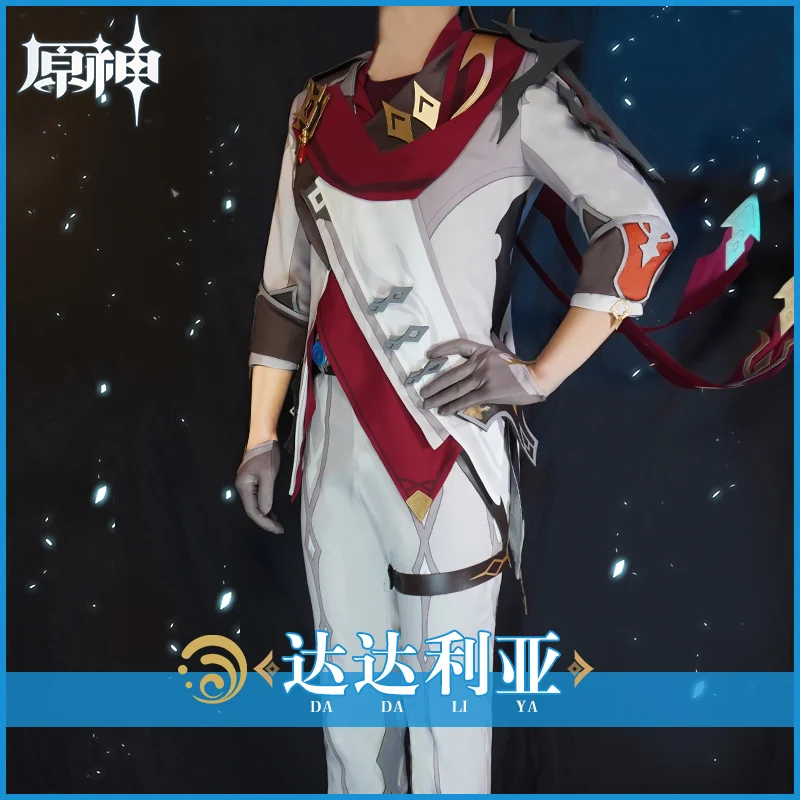 Anime! Genshin Impact Tartaglia Game Suit Gorgeous Handsome Uniform Cosplay Costume Halloween Party Outfit 2020 NEW For Men