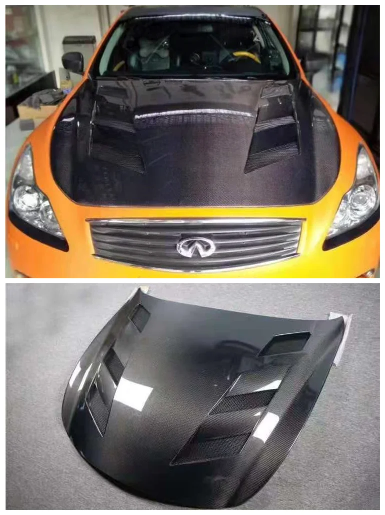 Sợi Carbon Trước Động Cơ Hút Thông Hơi Bao Phù Hợp Với Infiniti G25 G35 G37 4 Cửa Sedan 2007-2013