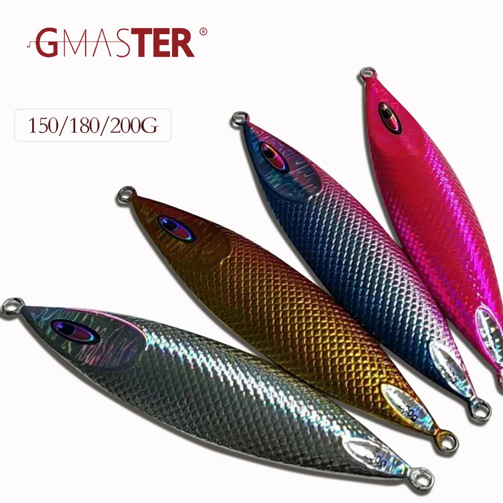 

GMASTER Slow Jigging Lure 150g180g200gLead jig strong glow Front With the scales Japan laser artificial Fishing Lure