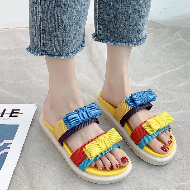 Ladies New Slippers Indoor and Outdoor Wear Summer Rubber Soft Sole Sandals Flip Flop Beach Shoes Fashionable and Convenient