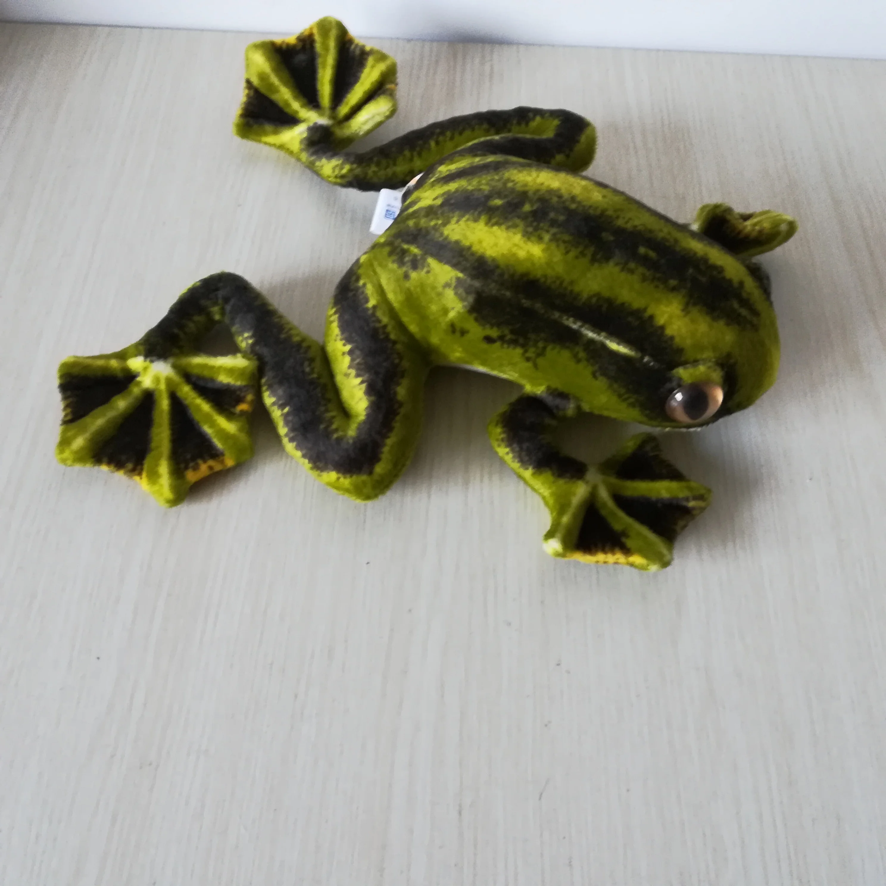 ca. 25 cm echtes Spielzeug grüner Frosch Plüschtier, weiche Puppe Babyspielzeug Geburtstagsgeschenk h2199