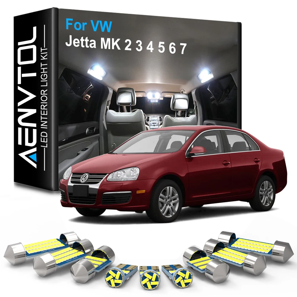 AENVTOL Canbus Do Volkswagen VW Jetta 7 6 5 4 MK2 MK3 MK4 MK5 MK6 MK7 2007 2011 2012 2018 2019 Akcesoria Oświetlenie Wewnętrzne LED