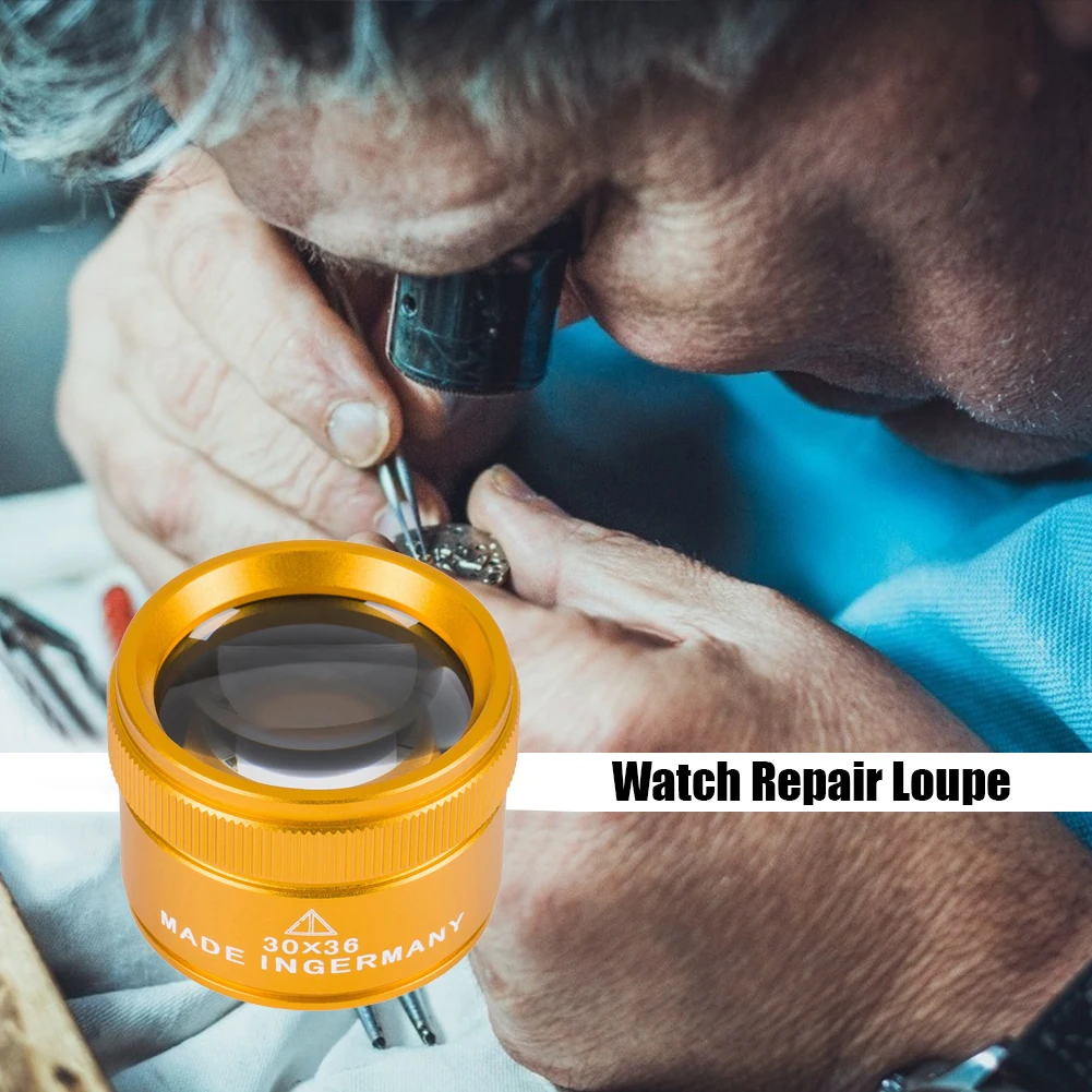 3/5/10/30X Magnifying Glass K9 Optical Lens Monocle Magnifier Magnifier Eye Lens Watch Repair for Coin Stamps Jewelry Lupe Loupe