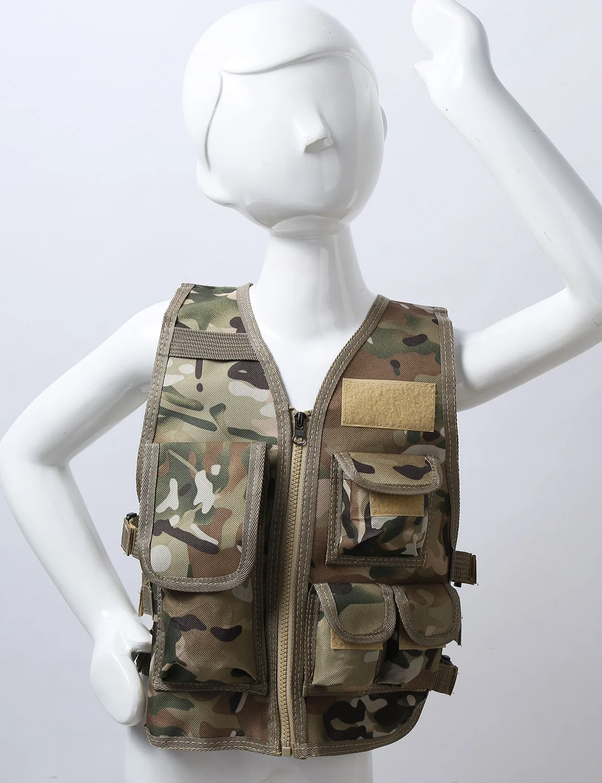 Militaire Kinderen Camouflage Jacht Kleding Mannen Combat Apparatuur Tactical Army Vest Kinderen Cosplay Kostuum Airsoft Sniper Uniform