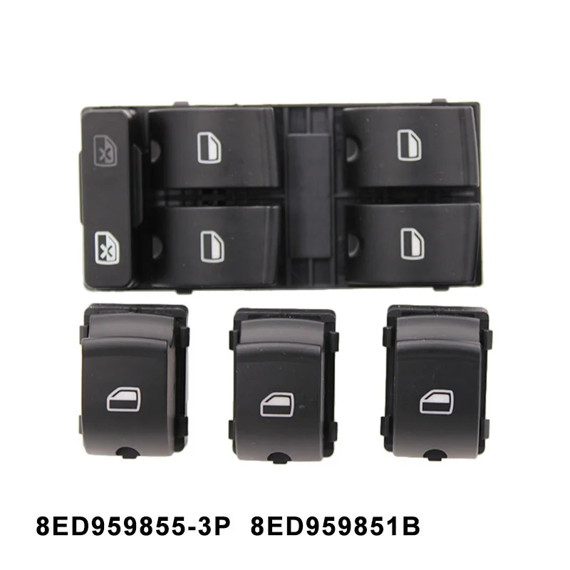 Car Auto Passenger Side Front Left Electric Power Master Window Switch Button 8ED959855 8E0959851 For Audi A4 S4 B6 B7 SEAT Exeo