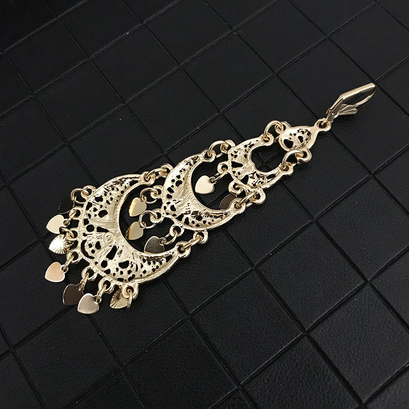 Algerian Style Fringe Earrings Carved Butterfly Wings Design Wedding Pendant Earrings Jewelry For Women