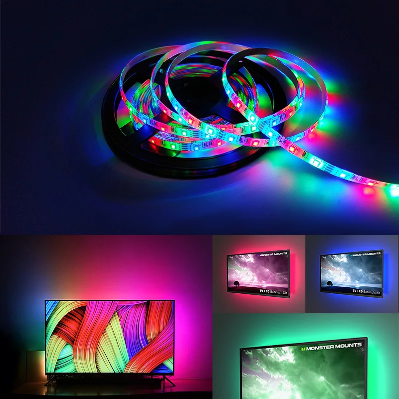 USB LED 스트립 조명, RGB 5050 2835 TV 배경 조명, 홈 데코 페어리 LED 조명, 블루투스 1M, 2M, 5M, 10M, 15M, 20M, 30M, 5V