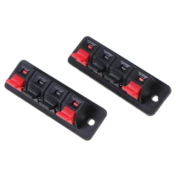 2 Pieces/lot Hot 4 Positions Connector Terminal Push In Jack Spring Load Audio Speaker Terminals Breadboard Clip