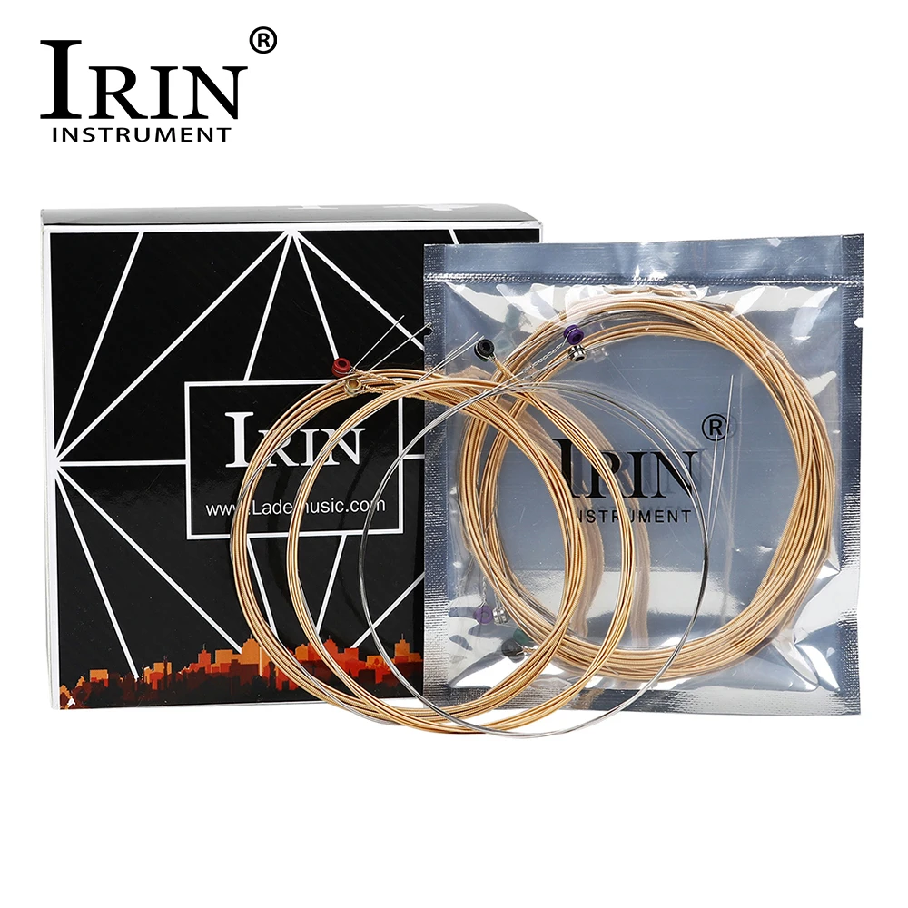 IRIN 10 Sets Guitar Strings 1-6 Phosphor Bronze Stainless Steel Wire Strings Acoustic Folk Guitar Musical Instrument Accessories