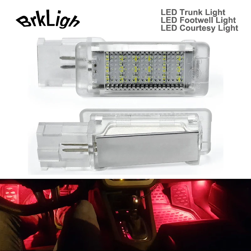 

2 шт. светодиодный Чемодан отсек для ног светильник багажник подсветка перчаточного ящика лампы для Skoda Superb VW Passat Seat Ateca Porsche Chyenn