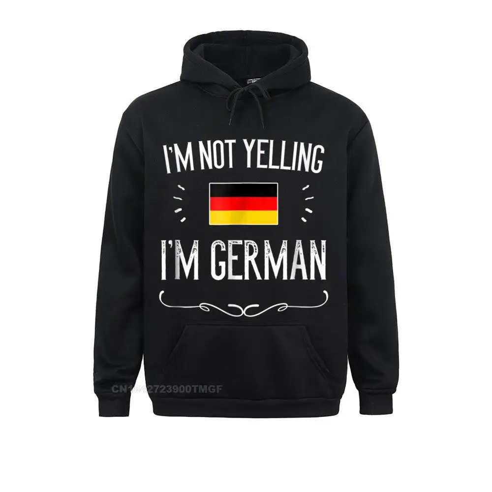 Camisa Long Sleeve Hoodies Summer Fall Brand New  Hoods Boy Sweatshirts Im Not Yelling Im German Shirt Funny German Flag Shirt