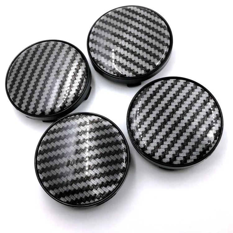 20PCs Modified 60MM Non-Standard Carbon Fiber Black Hub Cover Factory Direct 58MM Foot Clip Outer Diameter Wheel Cap