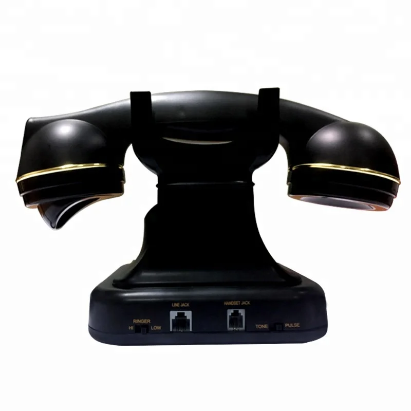 Corded Black Landline Phones for Home Old Style Antique Telephone Dial Phone With Muti-function landline phone mini phone