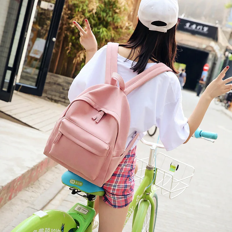 

New fresh Female PU women backpack casual preppy leather Black Backpacks Travel Girls school Bags Ladies Backpack-30