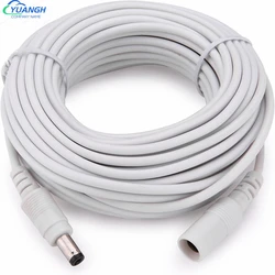 Adaptador de corriente DC 12V, Cable de extensión macho y hembra de 5,5x2,1mm para enrutador de cámara CCTV