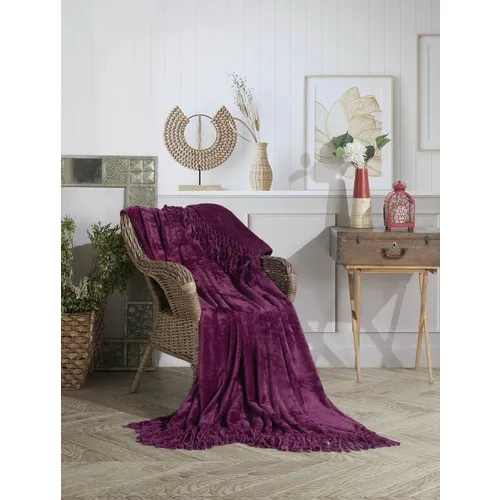 Rucheteks Double Personality Welsoft Blanket 200x220 cm Plum Red