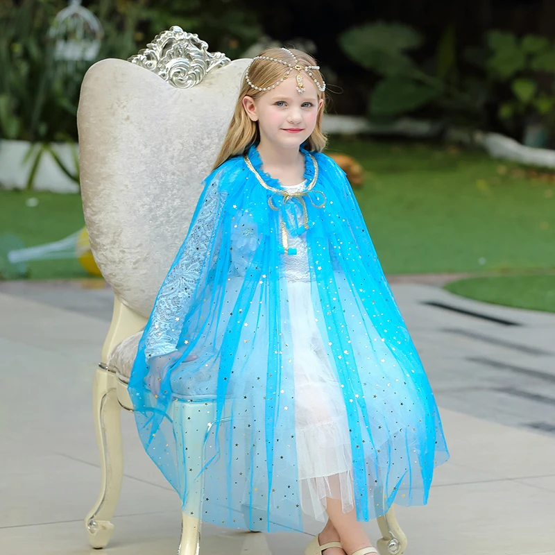 2-10 Jahre Neue Mädchen-Umhängejacke Regenbogen-Netzstoff Modischer Niedlicher Prinzessinnen-Umhang Bunter Tüll-Umhang Party-Geburtstagsgeschenk Kinderkleidung – Detail 12