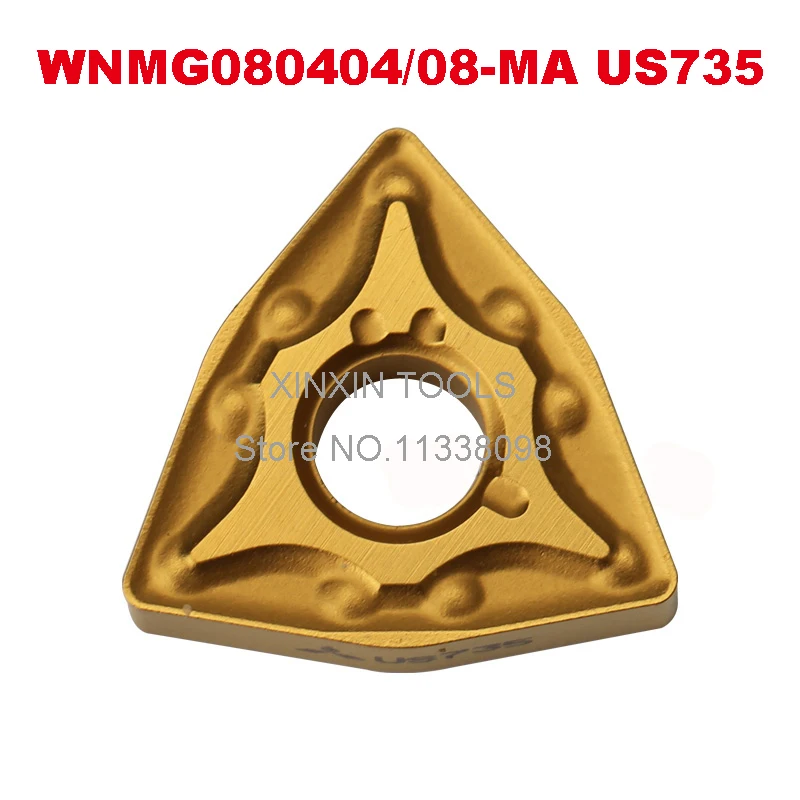 

WNMG080404-MA US735/WNMG080408-MA US735, карбидная вставка для держателя токарного инструмента, CNC, машина, Расточная штанга