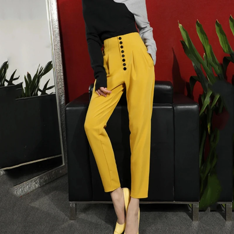 Super High Waist Harem Pants Women Vintage Streetwear Baggy Ankle-length Pencil Pantalones Casual Ol Trousers New 2023 Sweatpant