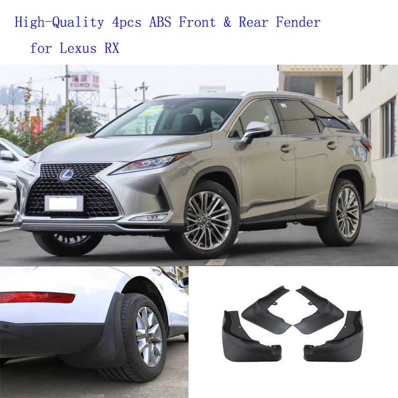 

High-Quality 4pcs ABS Front & Rear Fender for Lexus RX Car Mud Flaps Splash Guard Mudguard Mudflaps Accessories