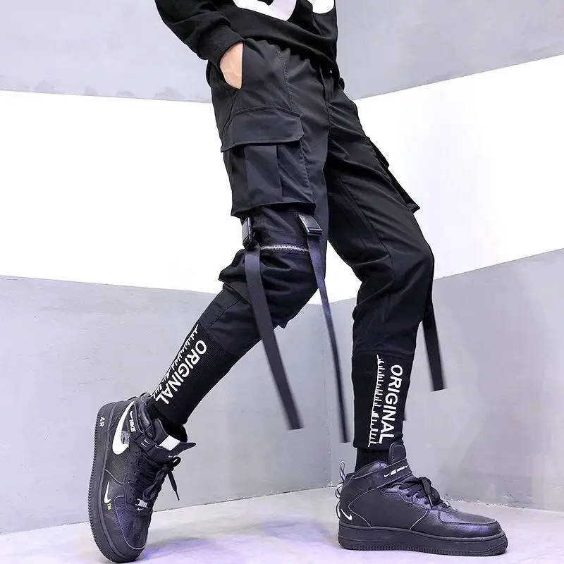 New Men\'s Retro High Streetwear Cargo Pants Men Loose Straight Casual Sweatpants Joggers Baggy Pants For Women Harajuku Trousers