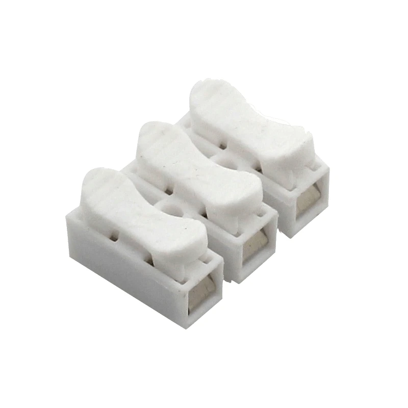 

500Pcs/lot 3 pin push quick cable connector terminal Connector cable clamp Terminal Block 3 Way Easy Fit for led strip