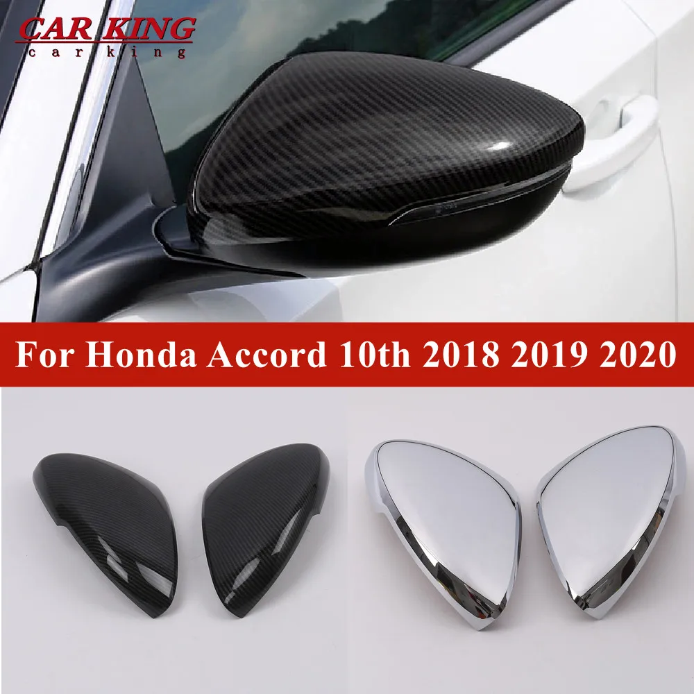 

For Honda Accord 10th 2018-2020 ABS Car Exterior Decoration Stick Rear View Rearview Side Glass Mirror Cover Trim Frame 2pcs