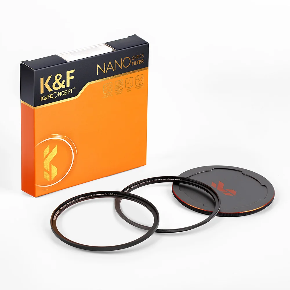 K&F Concept Magnetic Black Mist Diffusion 1/4 1/8 Lens Filter Special Effects Shoot Video like movies 58mm 62mm 67mm 77mm 82mm