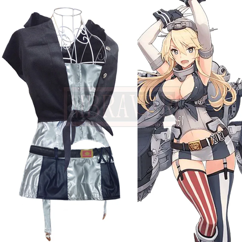 

Kantai Collection USS Iowa Uniform Cosplay Costume Women's Halloween Costume Custom Made Any Size