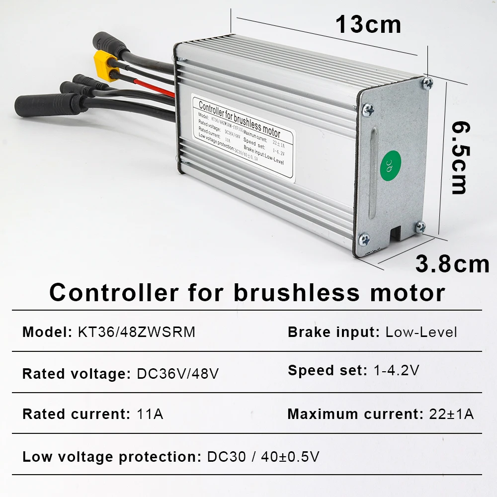 Ebike 36V 48V KT Kit Controller impermeabile 350W 500W Controller per MXUS mozzo anteriore posteriore motore Julet connettore Controller E-Bike