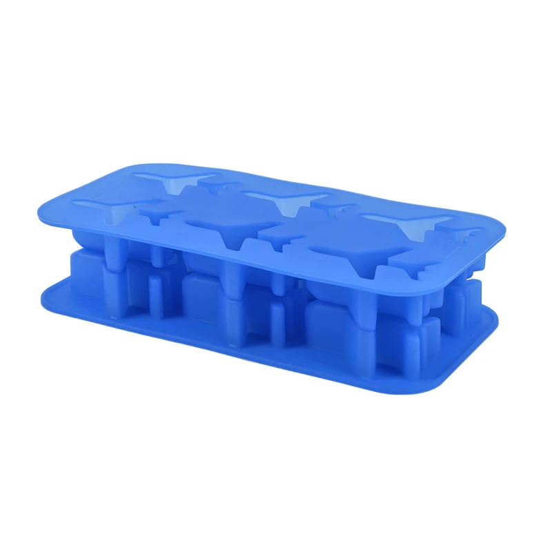 Blue 3d Jet Plane Silicone Fondant Chocolate Mold Ice Cube Molds for Ice Ball Cream Maker Cake Decorating Tools