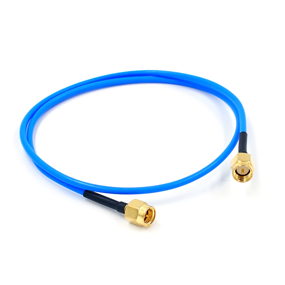 1 stücke SMA auf SMA stecker gerade RF koaxialkabel SMA stecker auf SMA männlichen RG405 086 kabel Blau haut adapter – Detail 5