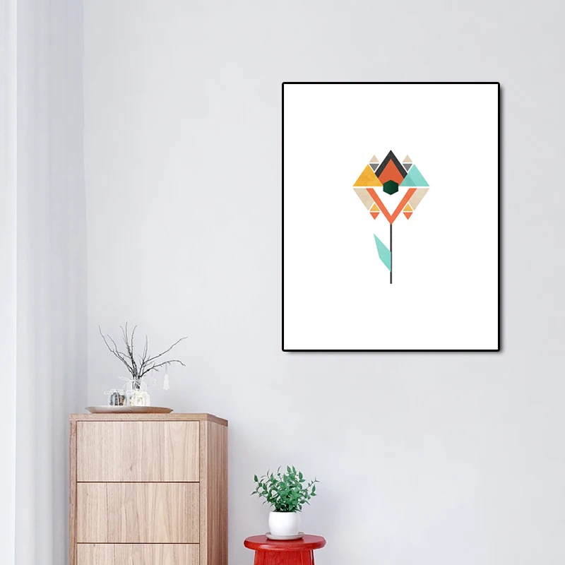 

Geometric Multicolored Abstract Art Painting Of Home Decoration Wall Living Room Bedroom Corridor Hanging Picture Fram