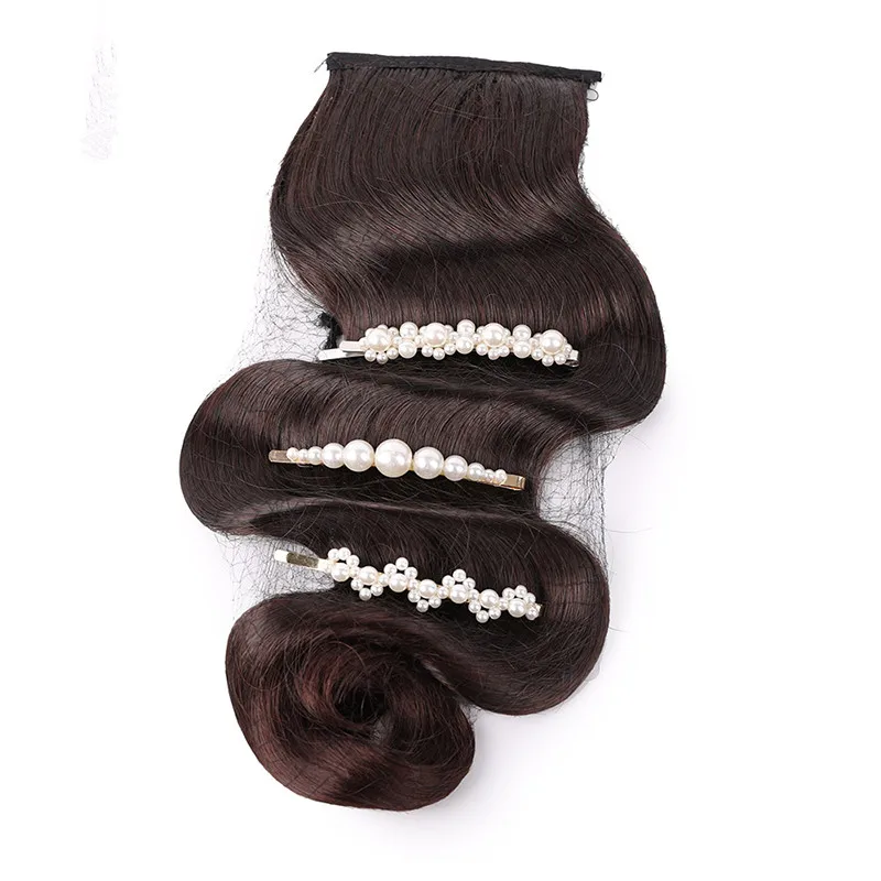 Minguo Period Vintage Lady Women\'s Hair Extension Set Opera Drama Hair Clip Wedding Headpiece Qipao cheongsam Headdress
