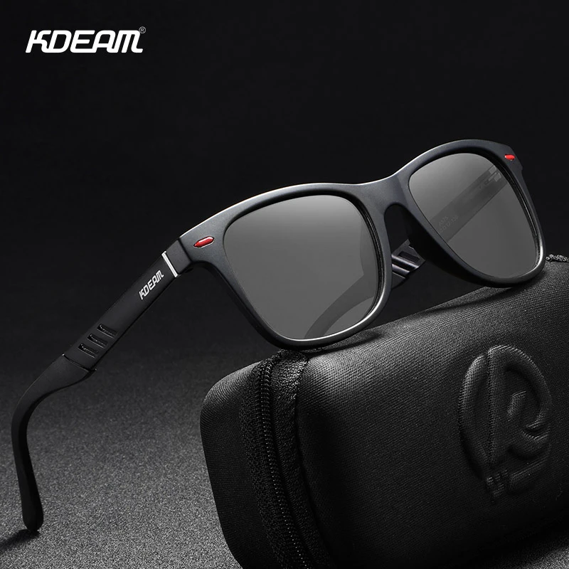 KDEAM Photochromic and Polarized Sunglasses Men Navigational Aluminum Magnesium Frame Men's Glasses UV400 Night Vision Goggles