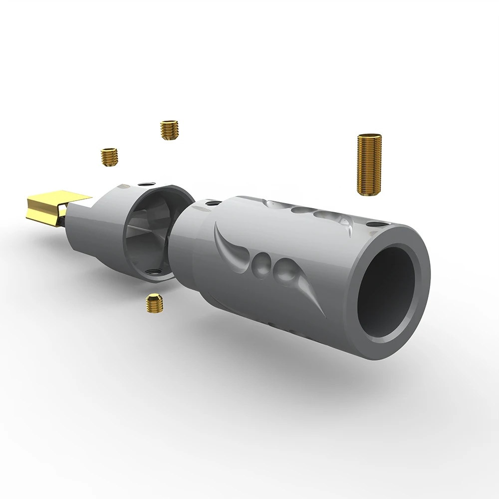 ใหม่ viburg MN08ชุบทอง USB MINI high end USB MINI ขั้วต่อ MINI แจ็คหัวต่อตัวผู้ชุบทองหางขั้วต่อหลอดไฟ LED พอร์ต