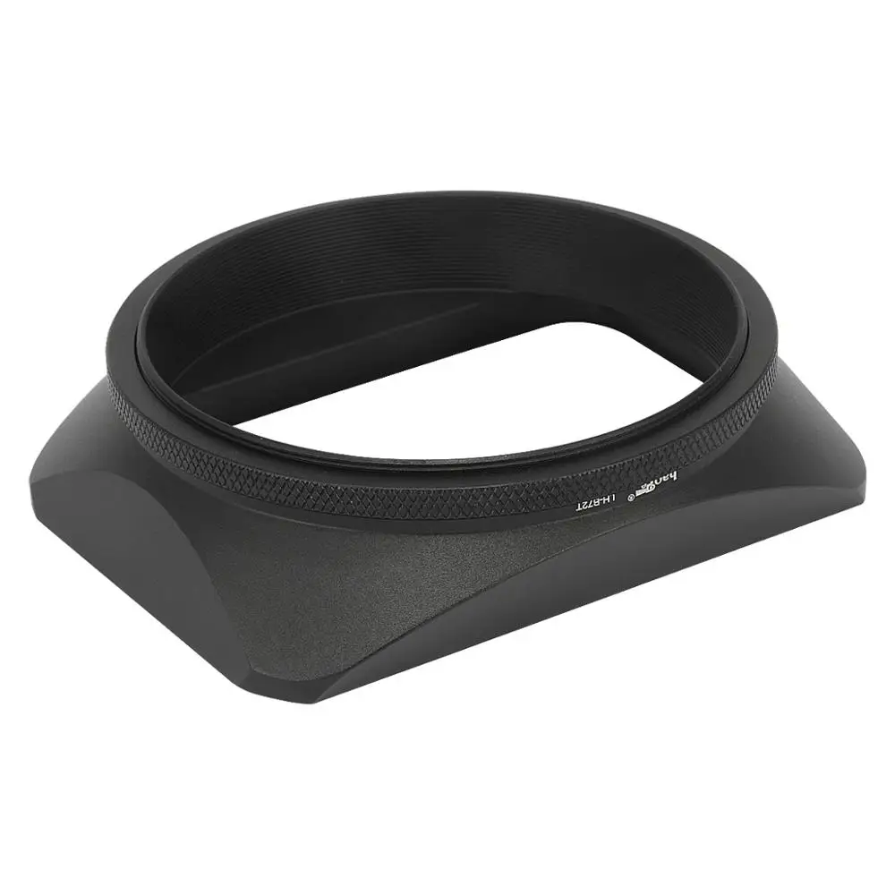 Haoge 72mm Square Metal Lens Hood with Cap for 72mm Canon Nikon Leica Zeiss Nikkor Fuji Lens and 72mm Filter Thread Lens