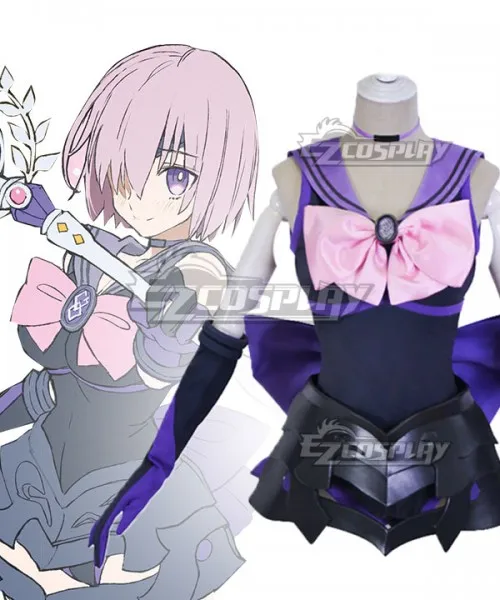 

Fate Grand Order Shielder Mashu Kyrielight Mash Kyrielight Sailor Moon Dress Halloween Party Girls Suit Cosplay Costume E001