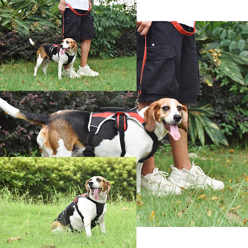 YUDODO Harness straps Professional Nylon Large Dog Training Harness Outdoor Safety Reflective Adjustable Quick Control Harnesses
