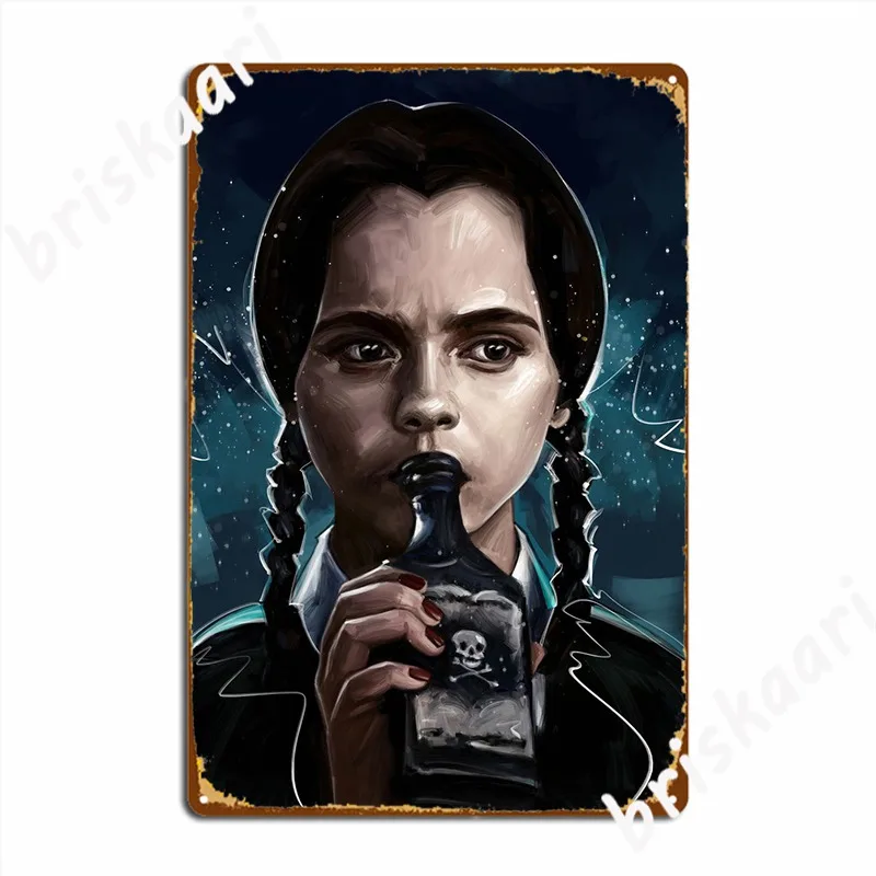 Wednesday Addams Poster Metal Plaque Pub Design Plaques Club Bar Tin Sign Poster