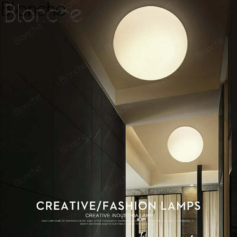 bola de vidro led luz de teto lampada moderna simples para sala de jantar quarto cabeceira bola criativa luz domestica leite branco 01