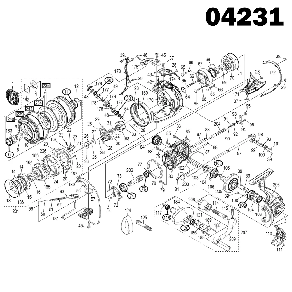 Fishing Reel Stainless Steel Ball Bearings Kit For Shimano 21 Twin Power SW 14000XG 14000PG 04231 04351 Spinning Reels Bearing