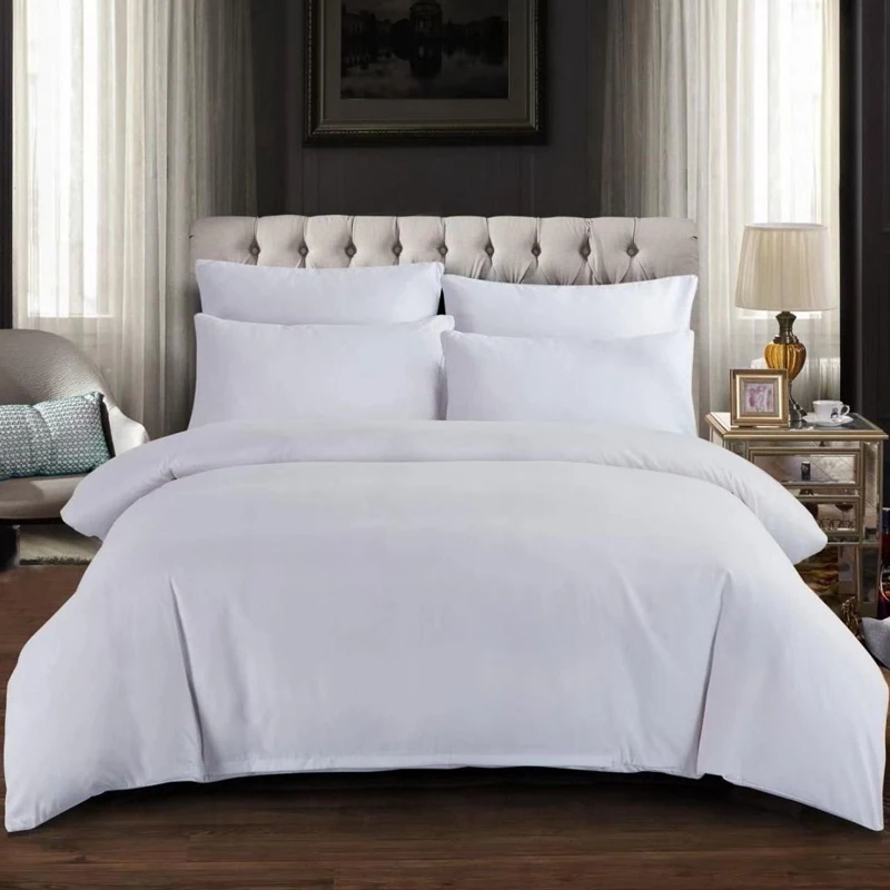 Pure White Hotel Four-Piece Quilt Set, Bed Sheet, Home Stay Hotel, Three-Piece Bed Set, Bedding Bag